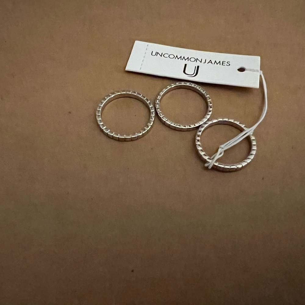 Uncommon James Walk The Line  Ring Set Sterling Silver Size 5
